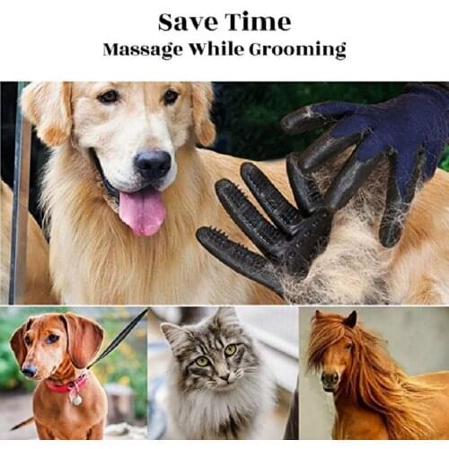 Pet Grooming Glove for Cat Dog Fur Soft and Comfortable Brush Comb Glove For Pet Dog Cleaning Glove Deshedding Brush