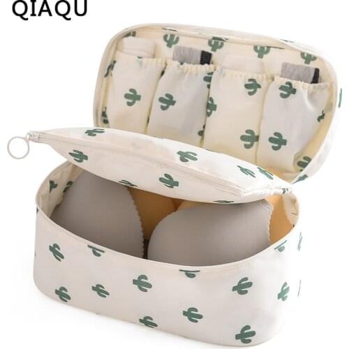 QIAQU High quality bra underwear storage bag cosmetic bag waterproof twill bra shorts storage box Makeup bag case