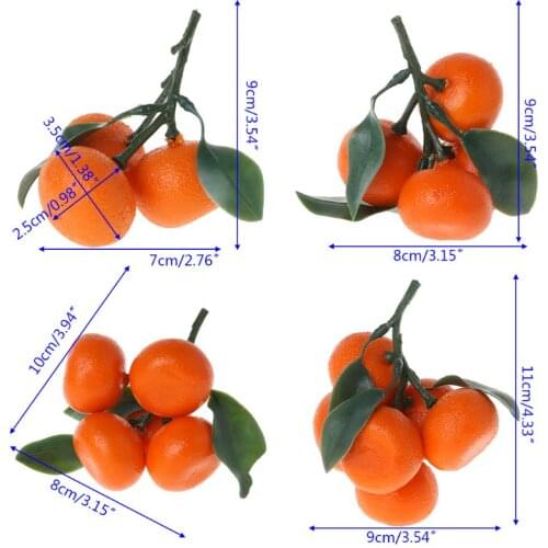 Realistic Lifelike Artificial Tangerine Fruit Oranges Fake Display Food Decor Home Party Decor Q0KA