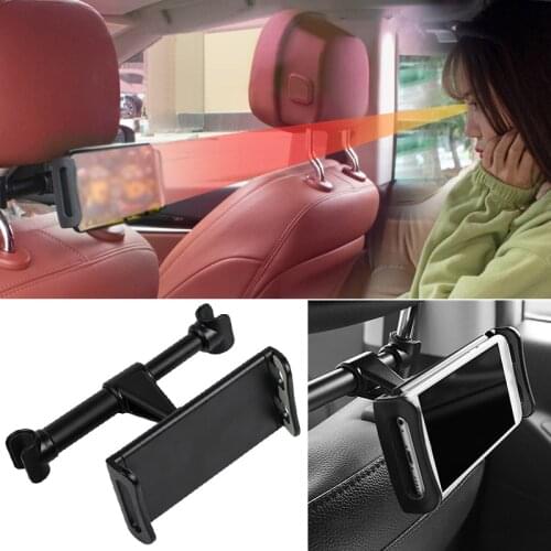 Adjustable 4-11 inch Tablet PC Phone Stand Bracket Mount Car Headrest Mobile Phone Tablet Holder Back Seat Rotating Stand