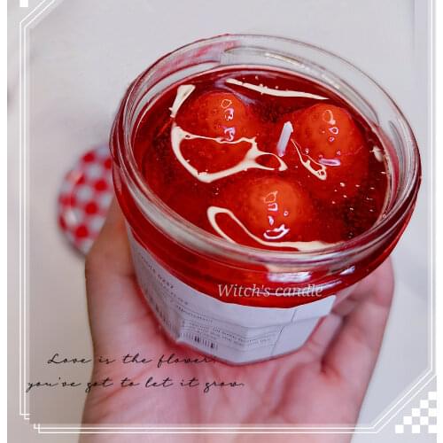 Strawberry Jam Candle Sweet Strawberry Jams Gel Scented Candle Home Decoration