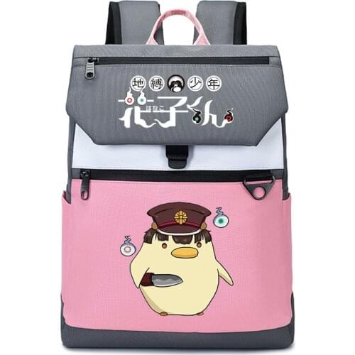 Toilet-bound Hanako-kun Cartoon School Bags Oxford Bookbag Kawaii Women Pink Laptop Backpack Anime Travel Bagpack Rucksack