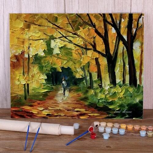 Morning Forest DIY Paint By Numbers Kit Acrylic Paints 50*70 Boards By Numbers Wall Paintings For Kids Wall Wholesale