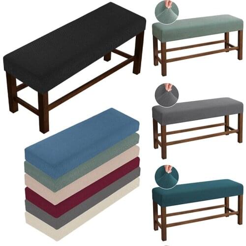 High Stretch Thick Corn Fleece Bench Chair Cover Non Slip Removable Washable Slipcover Dining Bench Covers Elastic Futon Cover