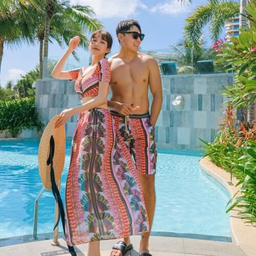 Female Couple spring swimming suit women conservative split swimsuit surfing Wetsuit