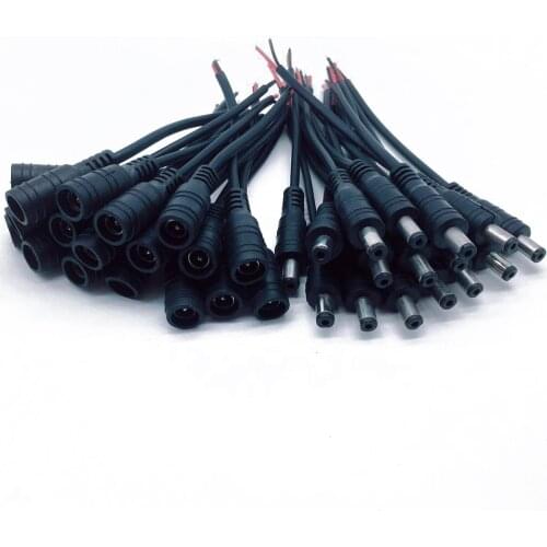 5/10pcs 5.5x2.1 Plug DC male or Female Cable Wire Connector For 3528 5050 LED Strip Light