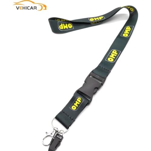 VEHICAR Neck Straps Lanyard Mobile Phone Lanyard Keyring Sling Neckband Keychain Anti-lost Badges ID For OMP Auto Accessories