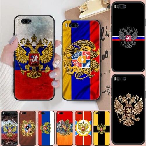 Russia Russian Flags Emblem Phone case For Xiaomi Mi Max Note 3 A2 A3 8 9 9T 10 Lite Pro Ultra black 3D waterproof art shell