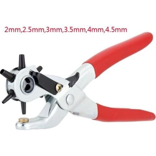 Carbon Steel Leather Belt Hole Punch 2mm 2.5mm 3mm 3.5mm 4mm 4.5mm Plier Eyelet Puncher Tool for Leather Craft Watchband Strap