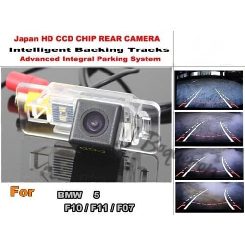 Intelligent Car Parking Camera / For BMW 5 F10 F11 F07 with Tracks Module Rear Camera CCD Night Vision