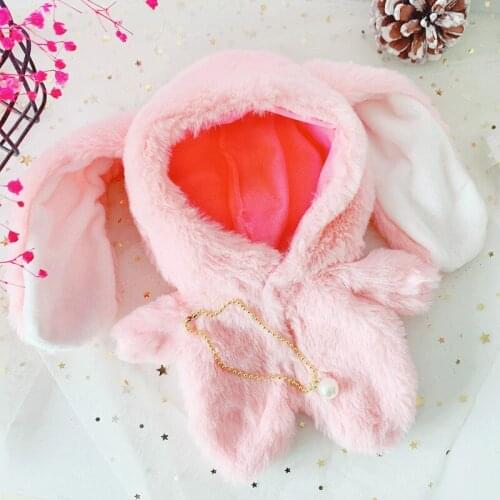 Doll Clothes for 20cm EXO Baby Plush Dolls Clothes Lovely rabbit jumpsuitsToy Dolls Accessories for Korea Kpop EXO idol Dolls