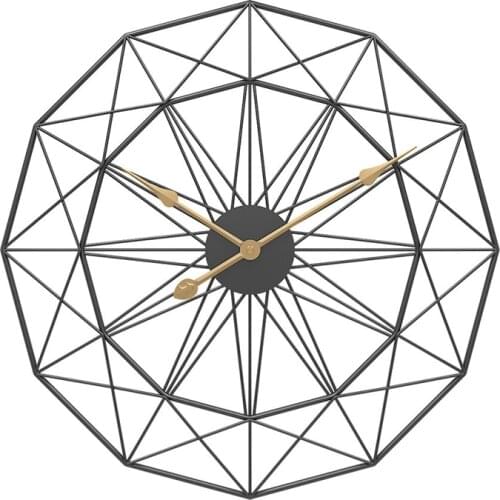 50cm Retro Nordic Type Iron Art Large Silent Hanging Wall Clock Mute Hanger Clocks Home Living Room Bedroom Decor New