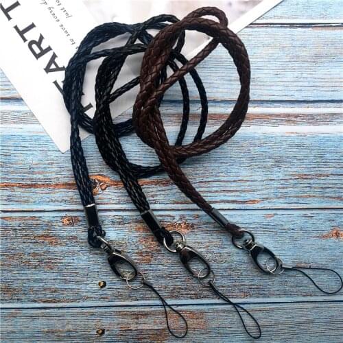 Office Lanyard PU Necklace Lanyard with Strong Clip and Keychain for Keys ID Badge Holder USB Flash Drive or Cell Phone