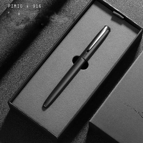 High Quality Pimio 916 Fountain Pen Malaga Urban series Matte Black Gun Gray Red Black Nib Stationery Office School Supplies