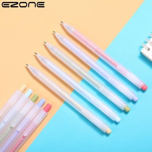 EZONE 20Pcs/Lot Gel pen 0.5mm Black Ink Maker Pens Retractable Ballpoint Stationery School Office Writing Stationery Supply