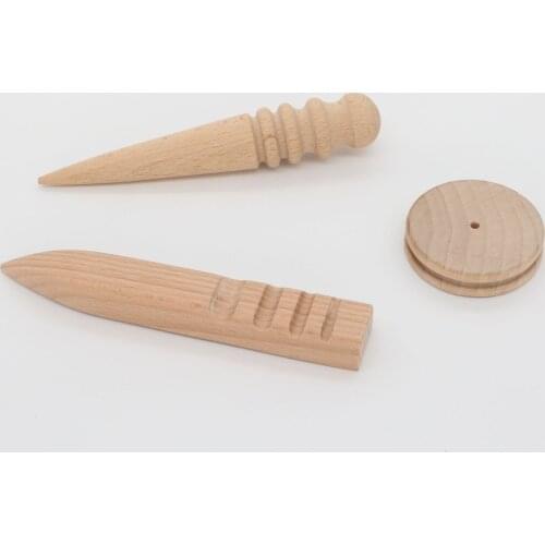 Hand Made Multi-Size Burnishing Rod For Handwork Leather Craf For Leather Craft Edges Slicker Round Wood Diy Leather Craft Tool