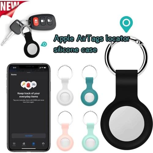 Silicone Case For Apple Airtags Silicone Protective Sleeve For Apple Locator Tracker Anti-lost Device Keychain Protective Sleeve