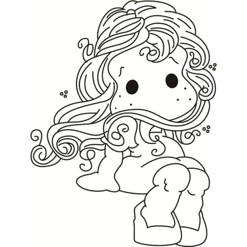 Girl pattern Transparent Clear Silicone Stamp/Seal for DIY scrapbooking/photo album Decorative clear stamp sheetstampons