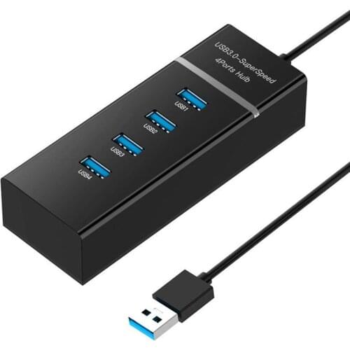 USB 3.0 HUB 4 Port Multi HUB Splitter Adapter 5Gbps Super Speed With LED Light For Mac OS Laptop PC Mini USB HUB 3.0