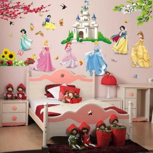 Castle Princess Wall Decal Sticker Vinyl Mural Home Art Kids Girls Room Decor