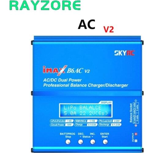 SKYRC iMAX B6AC V2 Charger 50W LiPo Battery Balance Charger Discharger Re-Peak Helicopter RC Quadcopter Drone Battery Charge