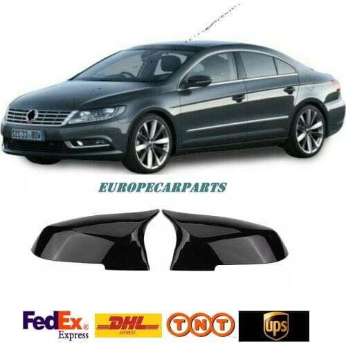 For VW Passat CC Bat Mirror Cover Piano Black 2 pieces