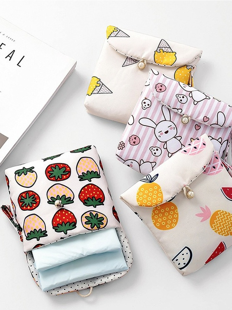 Girls Diaper Napkin Storage Bag Sanitary Pads Package Bags Coin Purse Jewelry Organizer Credit Card Pouch Case