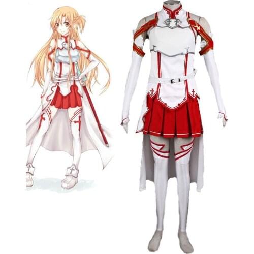 Sword Art Online Asuna Cosplay Costume Halloween Cosplay Costume For Women