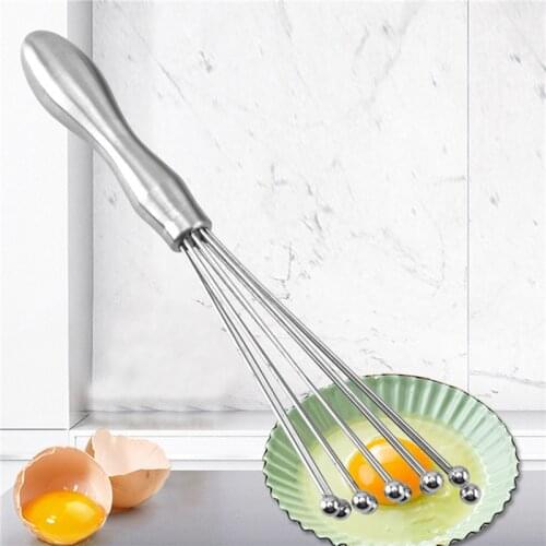 1Pcs Drink Whisk Mixer Egg Beater Stainless Steel Egg Beaters Kitchen Tools Hand Egg Mixer Cooking Foamer Wisk Cook Blender