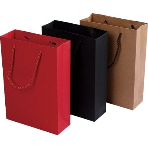 1 Pc New Solid Color Vintage Wedding Candy Gift Bag Kraft Paper Gift Box Chocolate Bags Cookies Bag Womens Gift Bags 27*19*7cm