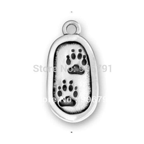 12pcs a lot fashion cheap antique silver Animal footprints charms