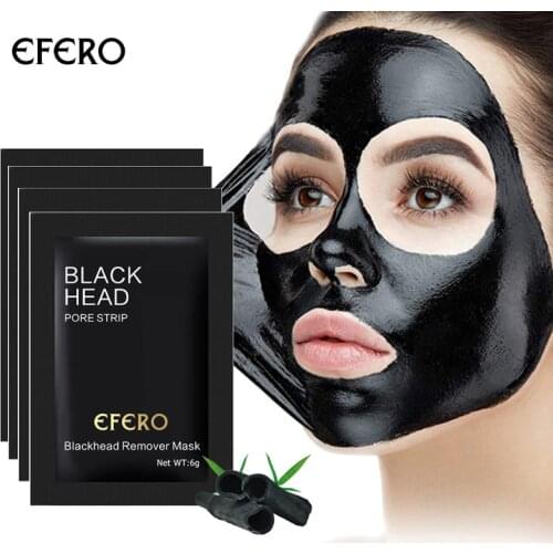 15/10/5 PCS Black Mud Mask Cream Peel-off Mask Deep Cleanse Pores Blackhead Removal Purifying Acne Whitening Face Mask Patch