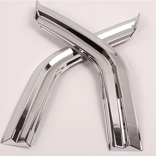 BBQ@FUKA New Styling Accessories 2 PCS ABS Car Front Fog Light Cover Trim Strip Fit For Toyota Land Cruiser Prado 2018