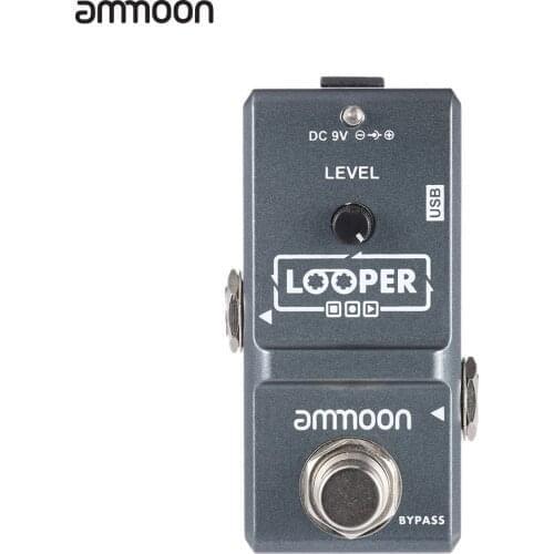 Ammoon AP-09 Nano Series Loop Electric Guitar Pedal Looper True Bypass Unlimited Overdubs 10 Minutes Recording with USB Cable