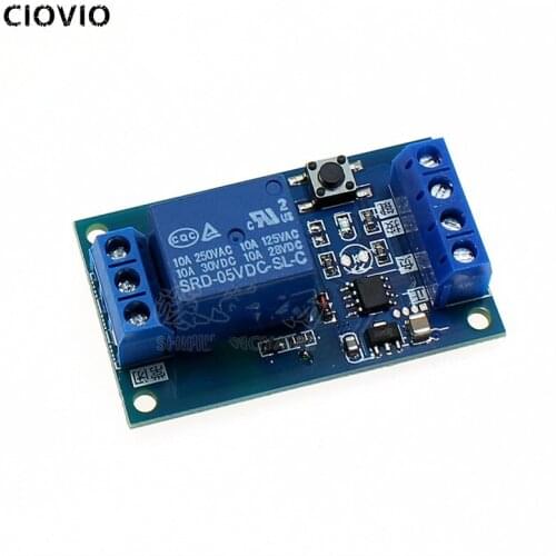 Bistable Relay Module 5V/12V Single Button Relay Module One Key Car Modification Start-Stop Self locking Car Modification Switch