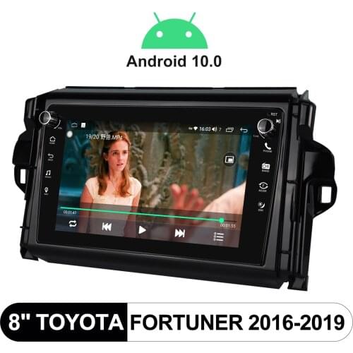 Head Unit Radio 1 din Car Multimedia Player WiFi DVR OBD2 Camera For Toyota Fortuner 2016-2019 With 8 Inch IPS Screen 1280X720