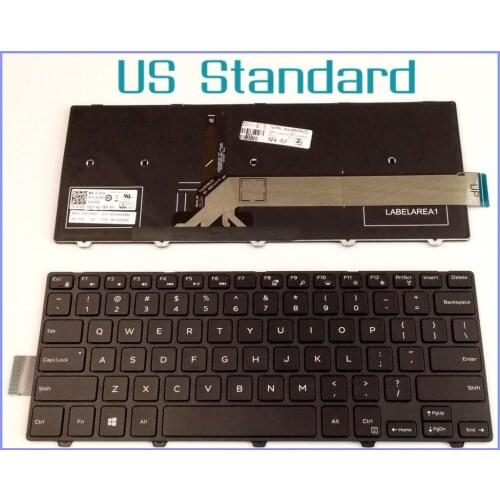 US English Version Keyboard for Dell Inspiron 14-3000 series 14 3458 14-3458 Laptop with Frame Backlit