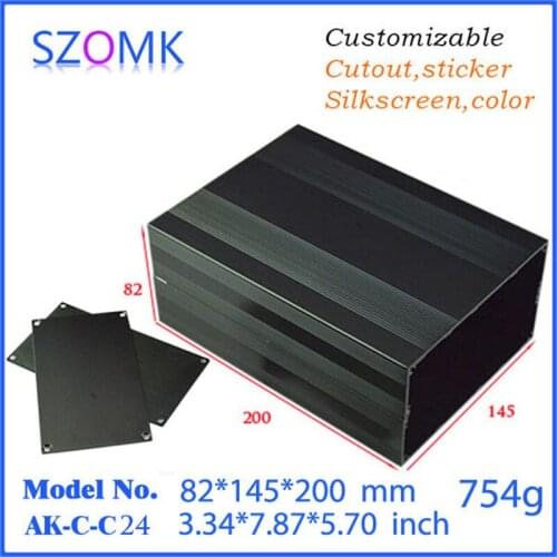 1 piece, hot selling aluminum enclosure insturment box 82*145*200mm junction box rack enclosure aluminum electronics box