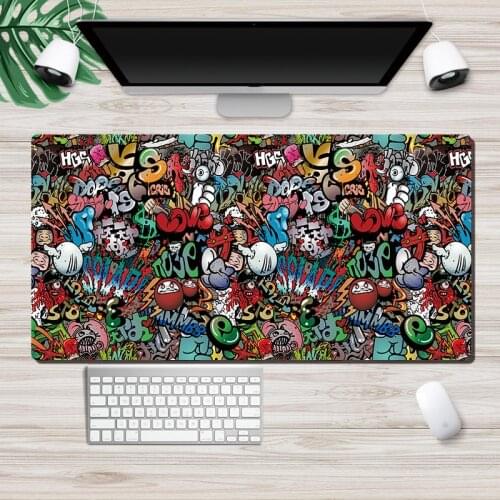 Mouse Pad 80x30cm XL Lockedge Large Gaming Computer Gamer Keyboard Mouse Mat Hyper Beast Desk Mousepad for PC Desk Pad