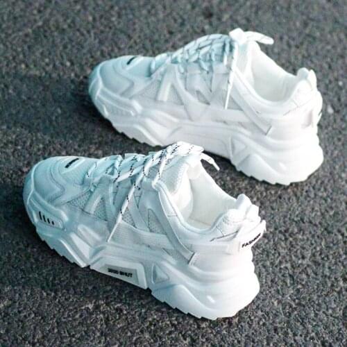 Sneakers Fashion Women Shoes Blue Orange Mesh Casual Shoes Woman Trainers Lace-Up Platform Sneakers Women Vulcanize Shoes