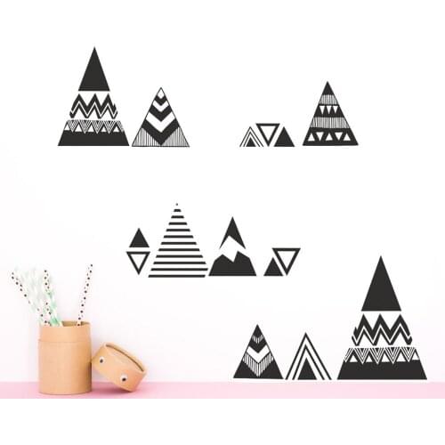 Hill Sticker Geometry Mountains Home Decor Nordic Style Mountain Wall Sticker For Kids Room Vinly baby Wall Stickers F11