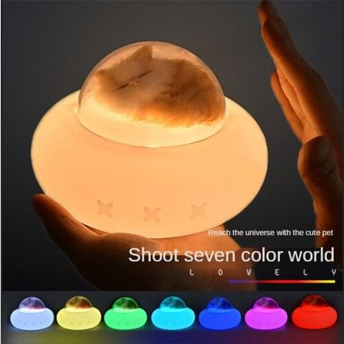 7 Colors Cat Mushroom Night Lamp Cute LED Night Light Silicone Touch Sensor Kids Baby Bedroom Desktop Decor Ornaments Kids Room