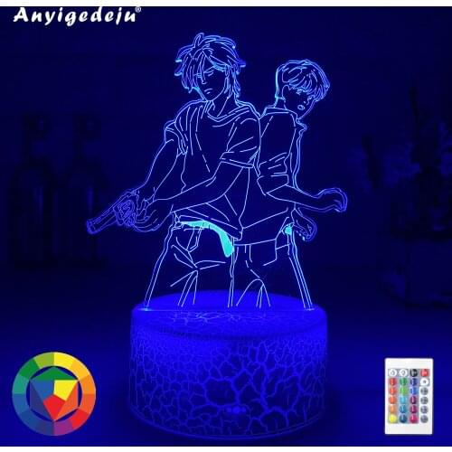 Newest Banana Fish Led Night Light Anime for Bedroom Decor Child Kids Birthday Gift Manga Gadget Dropshipping Banana Fish Lamps