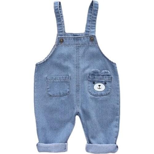 New Spring Autumn Cute Baby Clothes Fashion Children Boys Girl Cartoon Strap Pants Toddler Sport Casual Costume Kids Sportswear