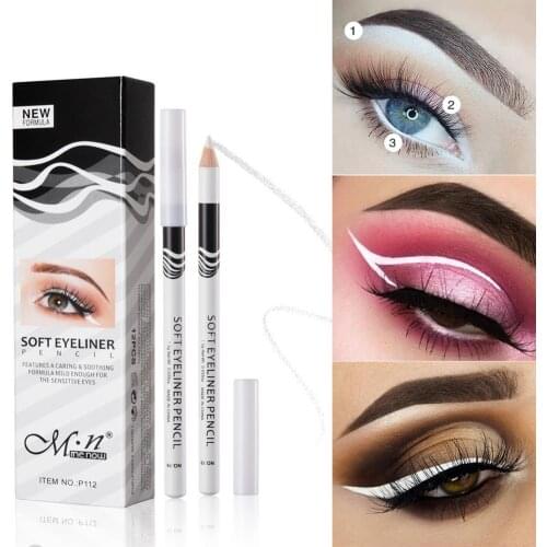New White Eyeliner Makeup Smooth Easy To Wear Eyes Makeup Waterproof Fashion Eyes Liner Pencils Eye Makeup Tool