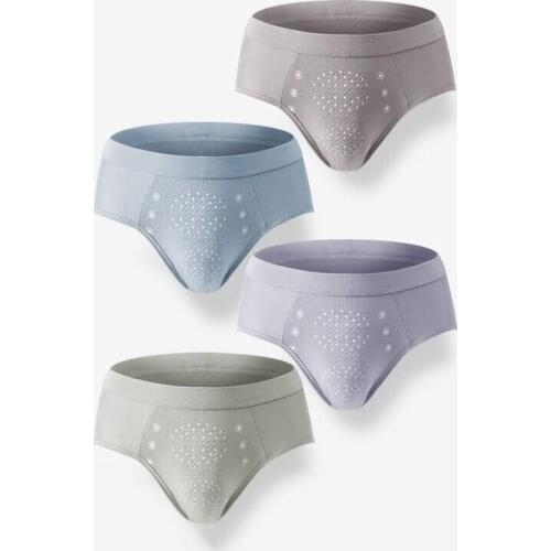 New Pure Color Comfortable Breathable Thin Modal Briefs Men Mid Waist Plus Size High Elasticity Quality Simple Male UnderwearB19