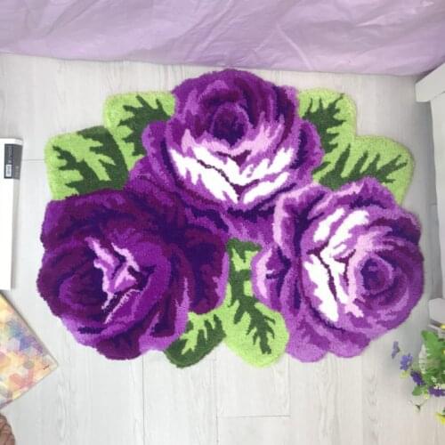 Bedroom Bedside Blanket Simple Carpet Corridor Floral Plush Carpet Creative Rose Flower Living Room Decoration Mat Rugs for