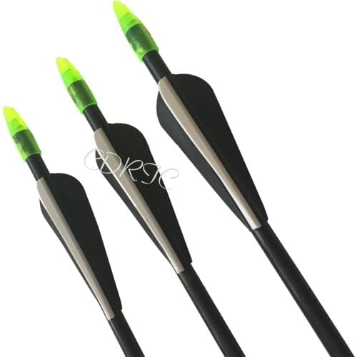 6/12/24 Pcs 32 Inches Fiberglass Arrow 30/40LBS Recurve Bow With Replaceable Arrowhead For Longbow Hunting Archery