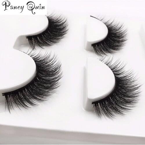 New 3 pairs makeup mink eyelashes natural false eyelashes 3D soft fake eyelash extension hand made eye lashes Wholesale