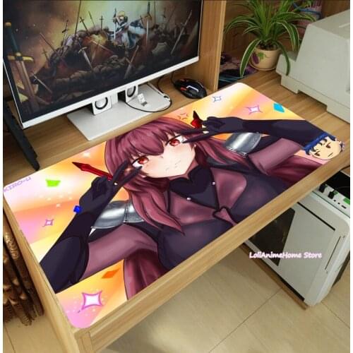 Scathach Fate/Grand Order Cartoon Mouse Pad Thicken Laptop PC Mice Mat Desk Keyboard Mat Anime Anti-Slip Playmat Cosplay